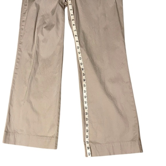 Talbots Heritage Khaki Sailor Pants Wide-Leg Trousers 6 Button Stretch Sz 6P - Picture 5 of 12
